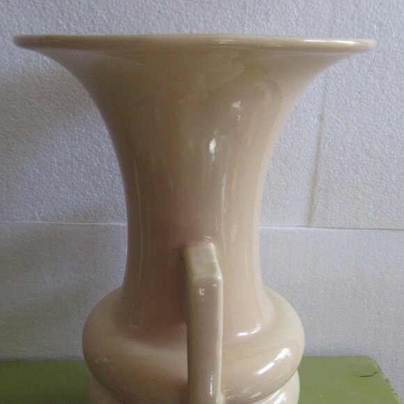 Rare Vintage 1940s Art Deco Abingdon 10" Sepia Pottery Vase #114 - Picture 4 of 6